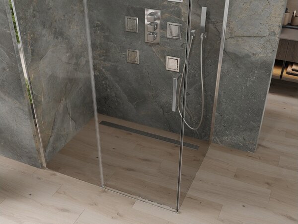 Mexen Omega klizna tuš kabina 100 x 80 cm, transparentna, krom - 825-100-080-01-00