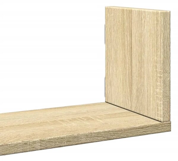 Zidne police 3 kom boja hrasta 80x18x18 cm konstruirano drvo - sonoma hrast 80 x 18 x 18 cm 1 1