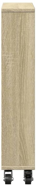 Uska kolica za odlaganje Sonoma hrast 48x13x68 cm Konstruirano drvo - sonoma hrast 1 Sonoma hrast