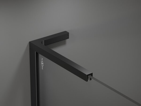 Mexen Velar L Duo klizni tuš kabina 100 x 90 cm, prozirna, crna - 871-100-090-02-03-70
