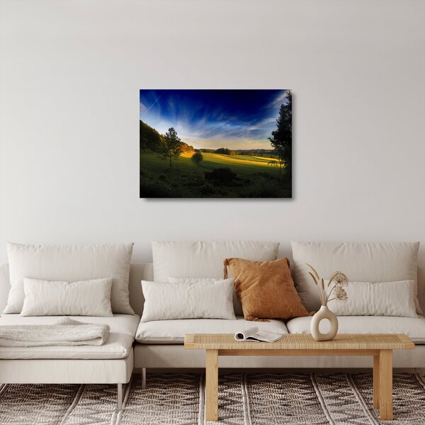 Staklena slika - Planinska livada (70x50 cm)