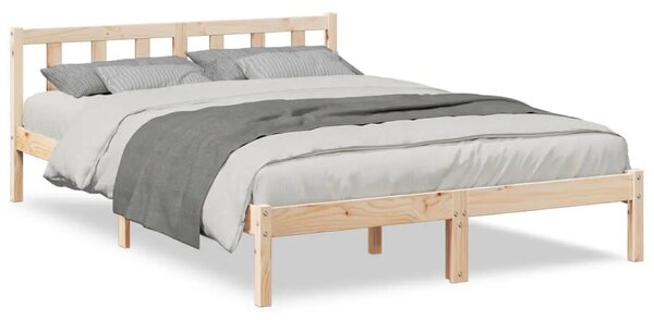 Dugi okvir kreveta bez madraca 140 x 220 cm od borovine - Prirodna 140 x 220 cm Prirodna 140 x 220 cm