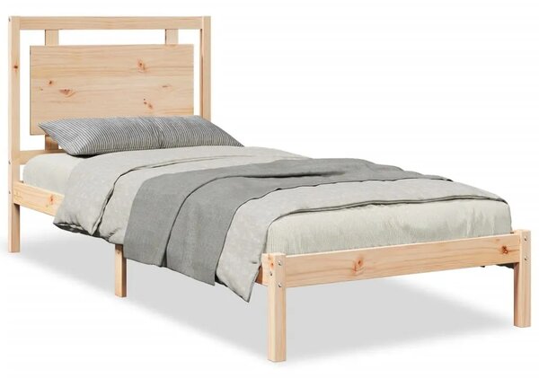 Dugi okvir kreveta bez madraca 100 x 220 cm masivno drvo - Prirodna 100 x 220 cm Prirodna 100 x 220 cm