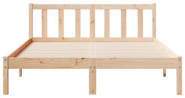 Dugi okvir kreveta bez madraca 140 x 220 cm od borovine - Prirodna 140 x 220 cm Prirodna 140 x 220 cm