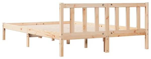 Dugi okvir kreveta bez madraca 140 x 220 cm od borovine - Prirodna 140 x 220 cm Prirodna 140 x 220 cm