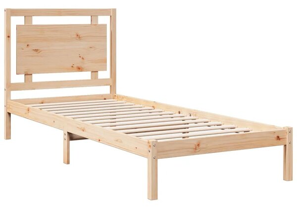 Dugi okvir kreveta bez madraca 100 x 220 cm masivno drvo - Prirodna 100 x 220 cm Prirodna 100 x 220 cm