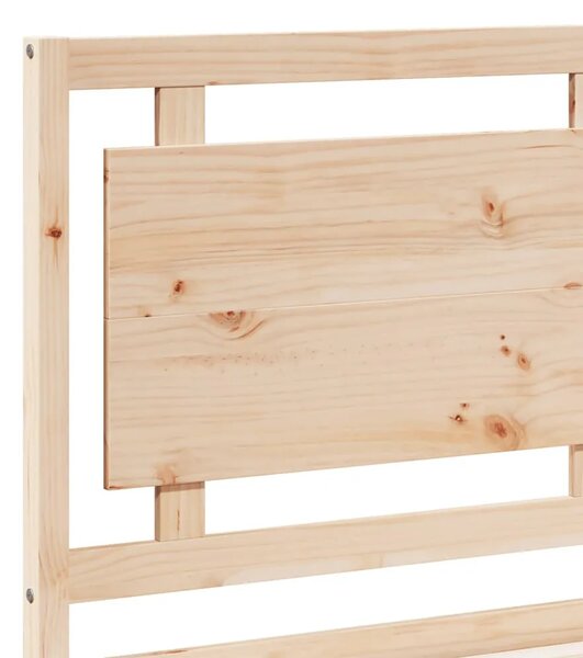 Dugi okvir kreveta bez madraca 100 x 220 cm masivno drvo - Prirodna 100 x 220 cm Prirodna 100 x 220 cm