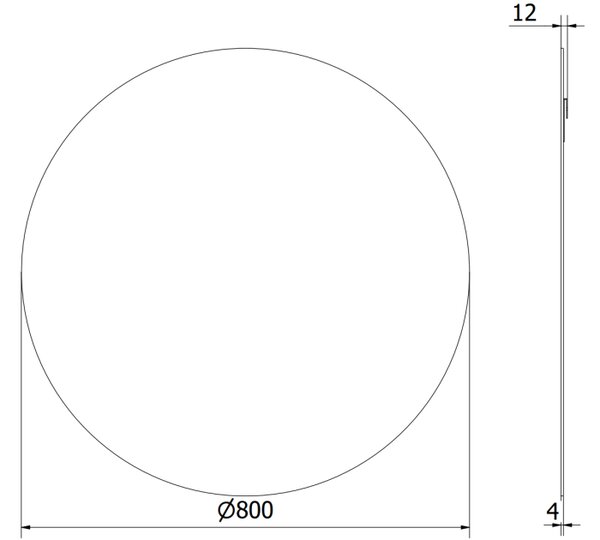Mexen Alto okruglo ogledalo za kupaonicu 80 cm - 9853-080-080-000-00