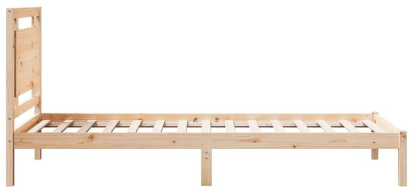 Dugi okvir kreveta bez madraca 100 x 220 cm masivno drvo - Prirodna 100 x 220 cm Prirodna 100 x 220 cm