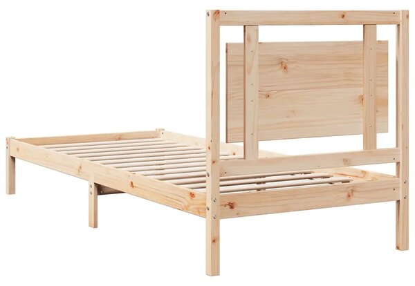 Dugi okvir kreveta bez madraca 100 x 220 cm masivno drvo - Prirodna 100 x 220 cm Prirodna 100 x 220 cm