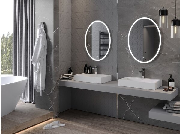 Mexen Elz osvijetljeno kupaonsko ogledalo 60 x 80 cm, LED 6000K, protiv magle - 9802-060-080-611-00