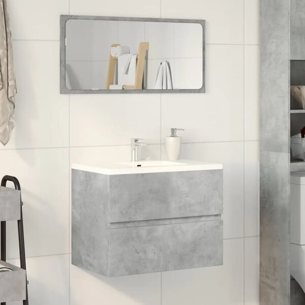 Kupaonski ormarić boja betona 60x38 5x45 cm konstruirano drvo - Beton siva 60 x 38.5 x 45 cm 1 1