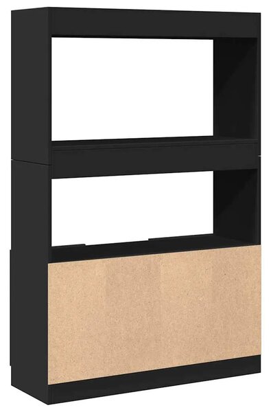 Visoka komoda crna 92 x 33 x 140 cm od konstruiranog drva - Crna 1 140 cm 92 cm