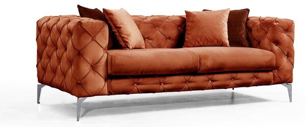 Narančasta baršunasti sofa 197 cm Como – Balcab Home
