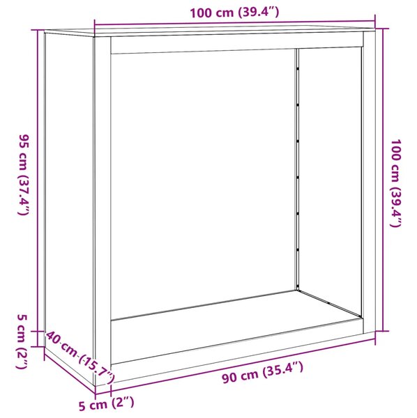 Stalak za drva za ogrjev zeleni 100x40x100 cm čelični - Čelik/zelena 100 x 40 x 100 cm Čelik/zelena 100 x 40 x 100 cm
