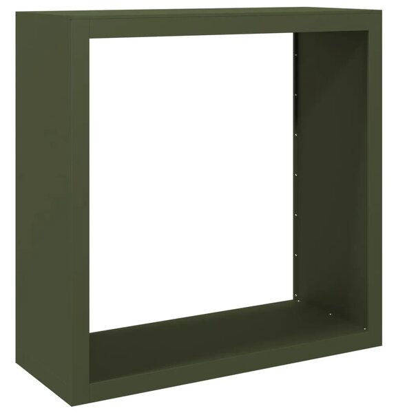 Stalak za drva za ogrjev zeleni 100x40x100 cm čelični - Čelik/zelena 100 x 40 x 100 cm Čelik/zelena 100 x 40 x 100 cm