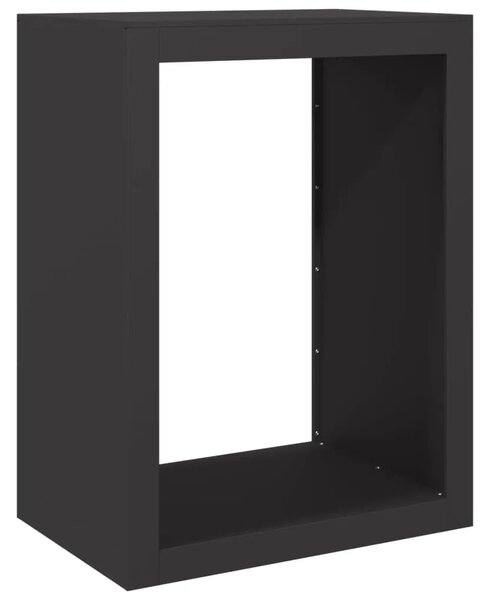 Stalak za drva za ogrjev crni 60 x 40 x 80 cm čelični - Čelik/crna 60 x 40 x 80 cm Čelik/crna 60 x 40 x 80 cm