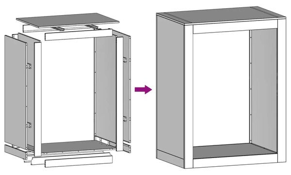 Stalak za drva za ogrjev crni 60 x 40 x 80 cm čelični - Čelik/crna 60 x 40 x 80 cm Čelik/crna 60 x 40 x 80 cm