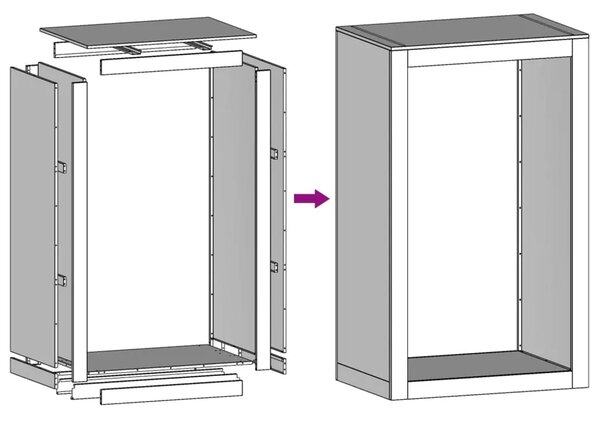 Stalak za drva za ogrjev crni 60x40x100 cm čelični - Čelik/crna 60 x 40 x 100 cm Čelik/crna 60 x 40 x 100 cm