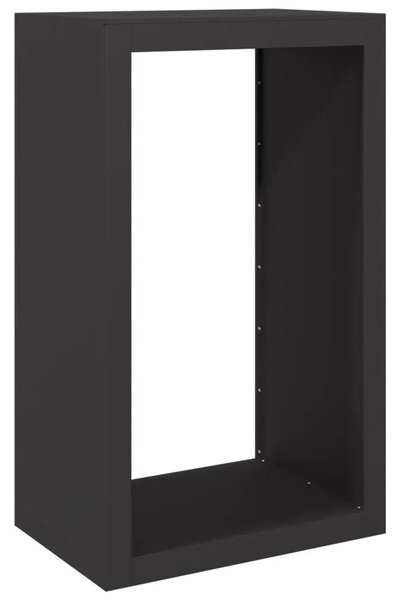 Stalak za drva za ogrjev crni 60x40x100 cm čelični - Čelik/crna 60 x 40 x 100 cm Čelik/crna 60 x 40 x 100 cm