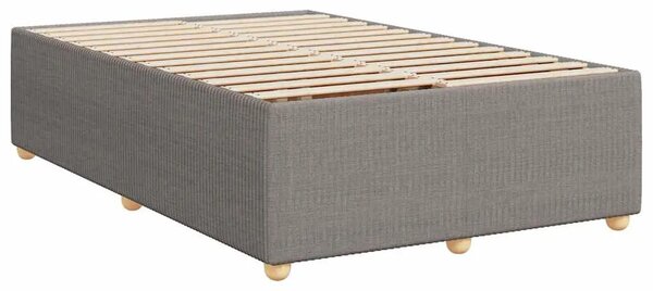 Boxspring - Krevet s oprugama i madracem smeđesivi 120 x 200 cm od tkanine - Sivo-smeđa 120 x 200 cm gumbi Sivo-smeđa