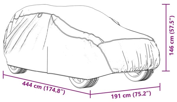 Cerada za auto - Automobilska navlaka za cijeli SUV protiv tuče M sivo-srebrna - m 1 SUV M