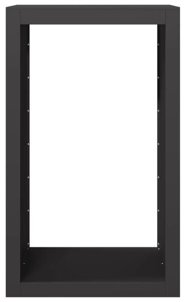 Stalak za drva za ogrjev crni 60x40x100 cm čelični - Čelik/crna 60 x 40 x 100 cm Čelik/crna 60 x 40 x 100 cm