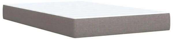 Boxspring - Krevet s oprugama i madracem smeđesivi 120 x 200 cm od tkanine - Sivo-smeđa 120 x 200 cm gumbi Sivo-smeđa