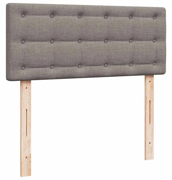 Boxspring - Krevet s oprugama i madracem smeđesivi 120 x 200 cm od tkanine - Sivo-smeđa 120 x 200 cm gumbi Sivo-smeđa