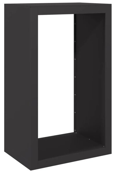 Stalak za drva za ogrjev crni 60x40x100 cm čelični - Čelik/crna 60 x 40 x 100 cm Čelik/crna 60 x 40 x 100 cm