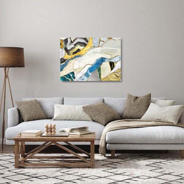 Staklena slika - Obojeni mramor (70x50 cm)