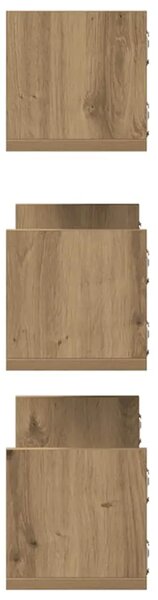 Zidne police 3 kom boja artisian hrast 58x18x18 cm drvene - Boja hrasta 58 x 18 x 18 cm 1 1