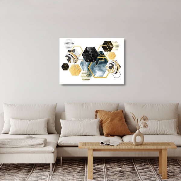 Staklena slika Poligoni (70x50 cm)