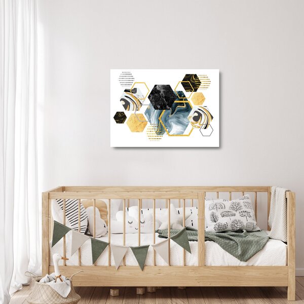 Staklena slika Poligoni (70x50 cm)