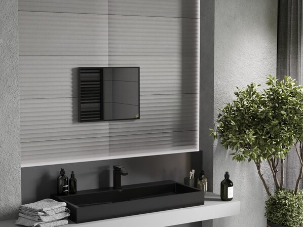 Mexen Loft pravokutno ogledalo za kupaonicu 50 x 40 cm, crni okvir - 9852-050-040-000-70