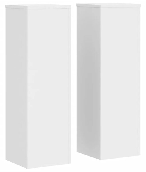 Stalci za biljke 2 kom bijeli 25x25x80 cm konstruirano drvo - Bijela 25 x 25 x 80 cm 2 Bijela