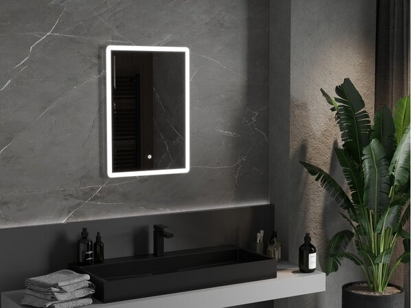 Mexen Navia osvijetljeno kupaonsko ogledalo 50 x 70 cm, LED 6000K, protiv zamagljivanja - 9803-050-070-611-00