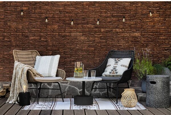 Bež-smeđi dvostrani vanjski tepih od reciklirane plastike Green Decore Afra, 90 x 150 cm