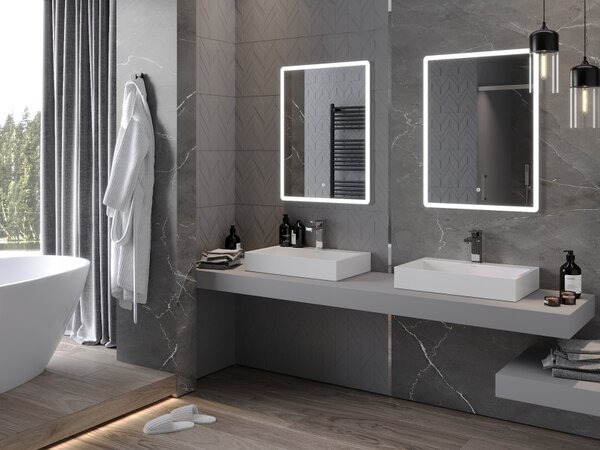 Mexen Navia osvijetljeno kupaonsko ogledalo 60 x 80 cm, LED 6000K, protiv magle - 9803-060-080-611-00