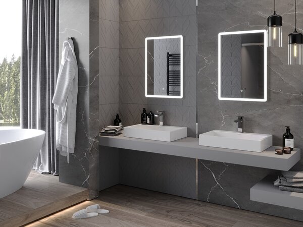 Mexen Navia osvijetljeno kupaonsko ogledalo 50 x 70 cm, LED 6000K, protiv zamagljivanja - 9803-050-070-611-00