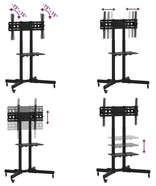 Pomični TV stalak za zaslon od 32-70 inča max. 600x400 mm 50 kg - 1 50 kg 50 kg
