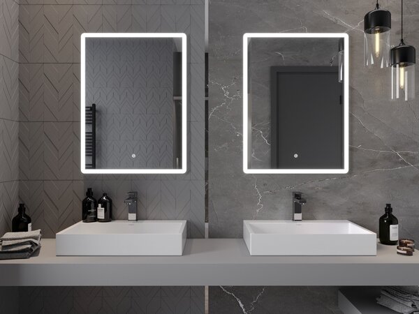 Mexen Navia osvijetljeno kupaonsko ogledalo 60 x 80 cm, LED 6000K, protiv magle - 9803-060-080-611-00