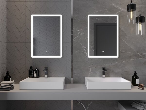 Mexen Navia osvijetljeno kupaonsko ogledalo 50 x 70 cm, LED 6000K, protiv zamagljivanja - 9803-050-070-611-00