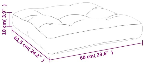 Jastuk za palete antracit 60 x 61 5 x 10 cm od tkanine - Antracit 1 Antracit 1