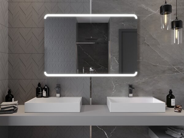 Mexen Nida osvijetljeno kupaonsko ogledalo 120 x 80 cm, LED 6000K, protivmagleno - 9806-120-080-611-00