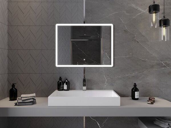Mexen Navia osvijetljeno kupaonsko ogledalo 80 x 60 cm, LED 6000K, antipara - 9803-080-060-611-00