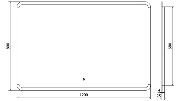 Mexen Nida osvijetljeno kupaonsko ogledalo 120 x 80 cm, LED 6000K, protivmagleno - 9806-120-080-611-00