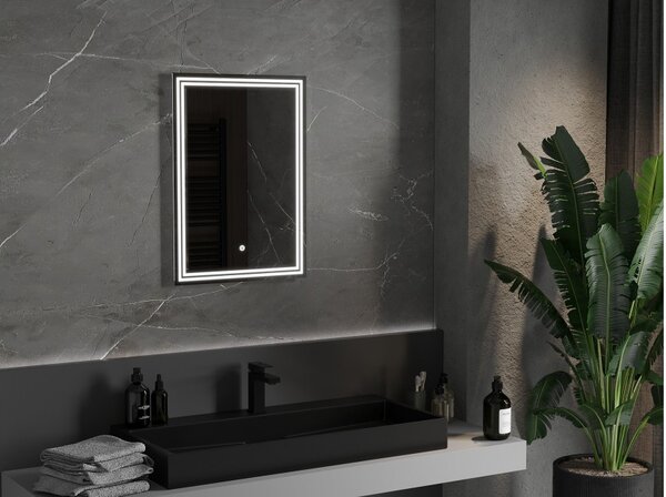 Mexen Taco osvijetljeno kupaonsko ogledalo 50 x 70 cm, LED 6000K, protiv magljenja - 9805-050-070-611-00