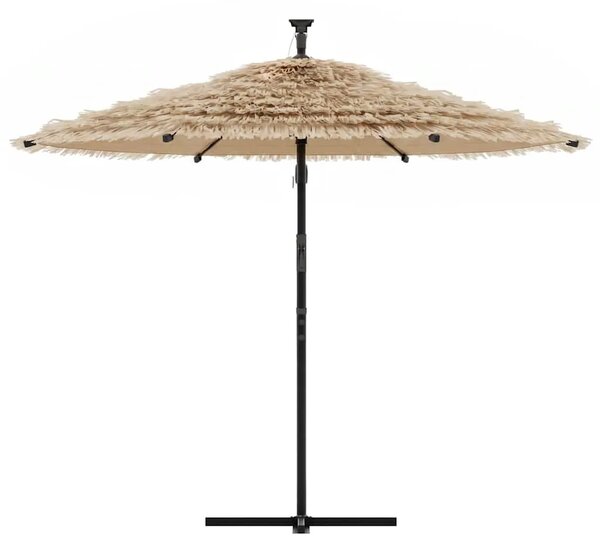 Vrtni suncobran LED s čeličnom šipkom smeđi 269x269x235 cm - 269 x 269 x 235 cm 1 269 x 269 x 235 cm