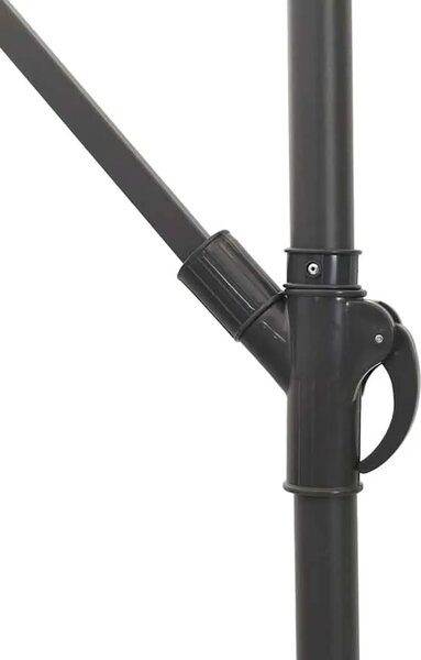Vrtni suncobran LED s čeličnom šipkom smeđi 269x269x235 cm - 269 x 269 x 235 cm 1 269 x 269 x 235 cm